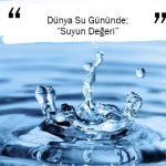 Dünya Su Gününde; “Suyun Değeri”
