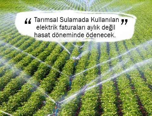 Tarımsal Sulamada Elektrik