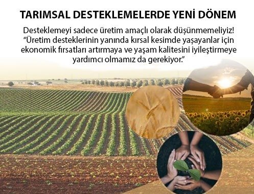 TARIMSAL DESTEKLEMELERDE YENİ DÖNEM