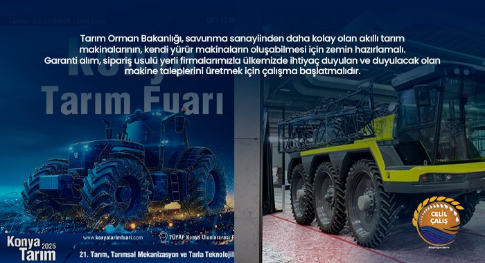 TARIMDA KONFOR İÇİN AKILLI TARIM