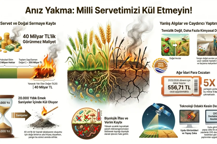 Türkiye’de Anız Yangınlarının Ekonomik ve Ekolojik Maliyeti